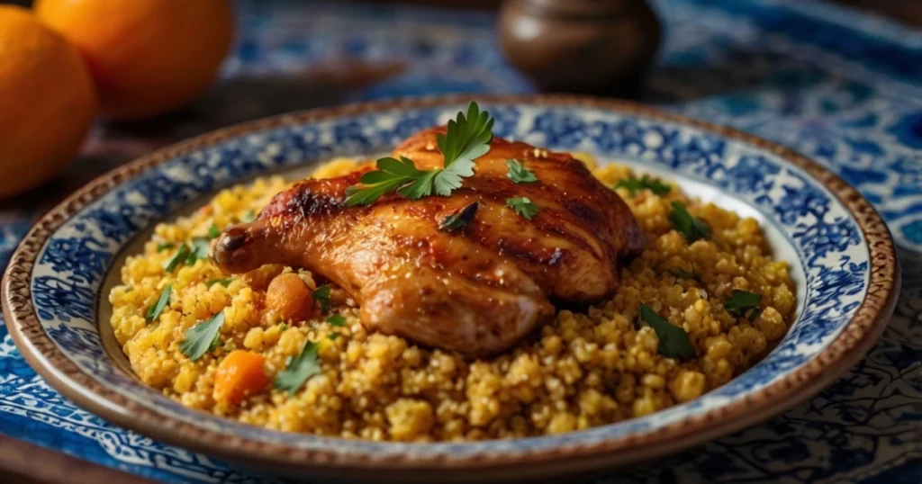 traditional Moroccan chicken couscous recipe apricot preserves